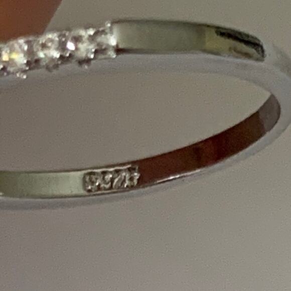 Halo Cushion Cut Pink White Diamond Ring .925 Silver Size 5.5 - Picture 5 of 6